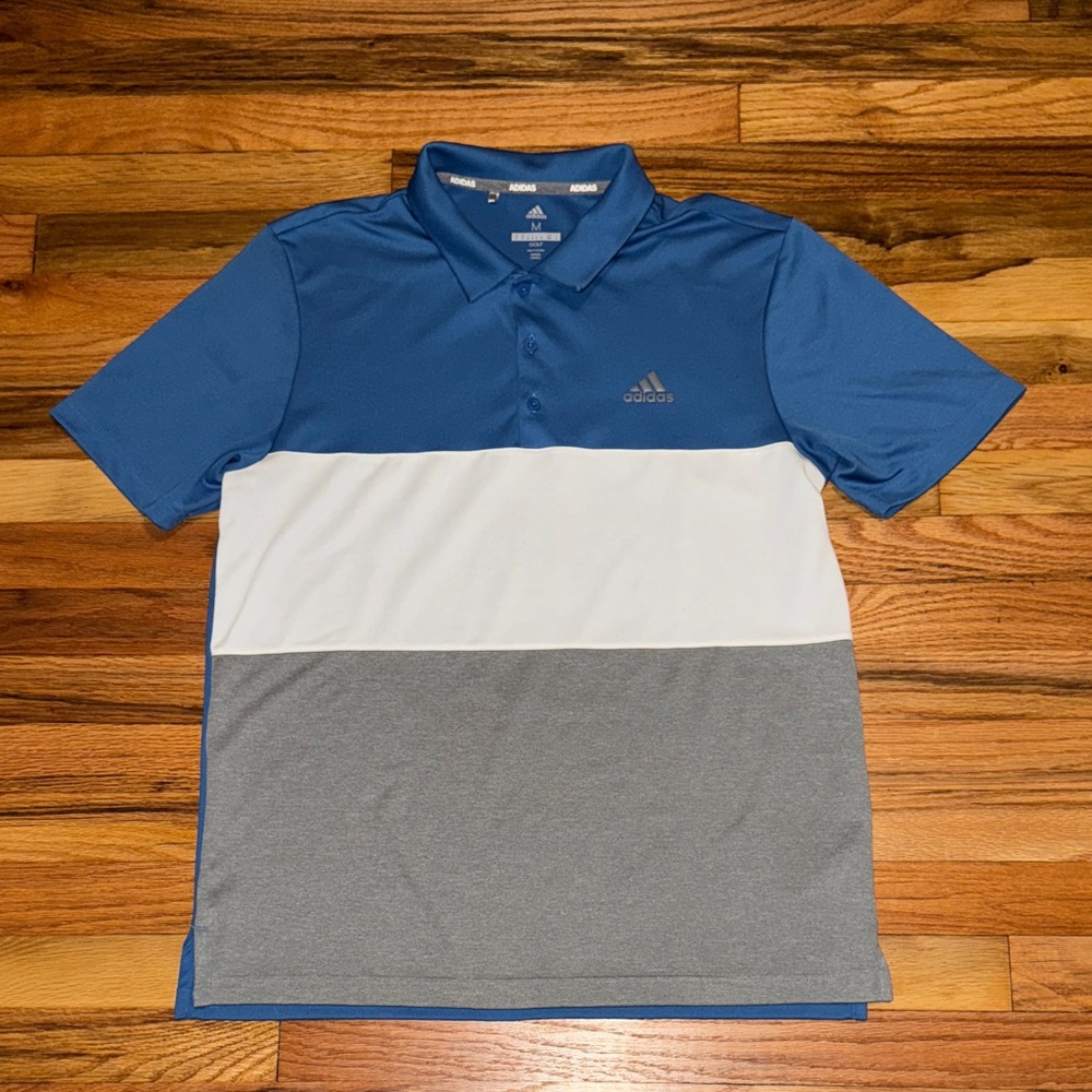 Men’s Adidas Golf Polo Blue Medium